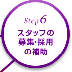 STEP6 スタッフの募集・採用の補助